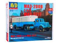 7058 AVD Models МАЗ-200В с п/п МАЗ-5217 (1:43)