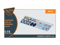 CPD72002 Clear Prop Декаль для модели самолета Gloster E28/39 Pioneer (1:72)