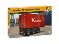 3887 Italeri Полуприцеп с 20-ти тонным контейнером Tecnokar 20 Container Trailer (1:24)
