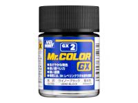 GX2 Mr.Hobby Краска целлюлозная на растворителе, Цвет Ueno Black глянцевый, 18 мл.