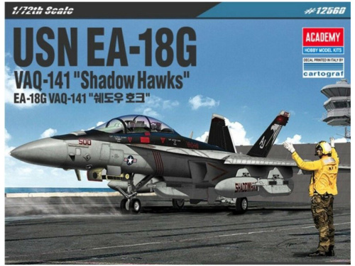 12560 Academy Самолет USN EA-18G VAQ-141 Shadow Hawks (1:72)