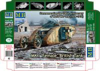 72002 Master Box Британский танк MK I "Самка", период Битвы на Сомме, 1916 г. (1:35)