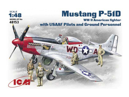 48153 ICM Р-51 Д с пилотами и техниками  ВВС США (1:48)