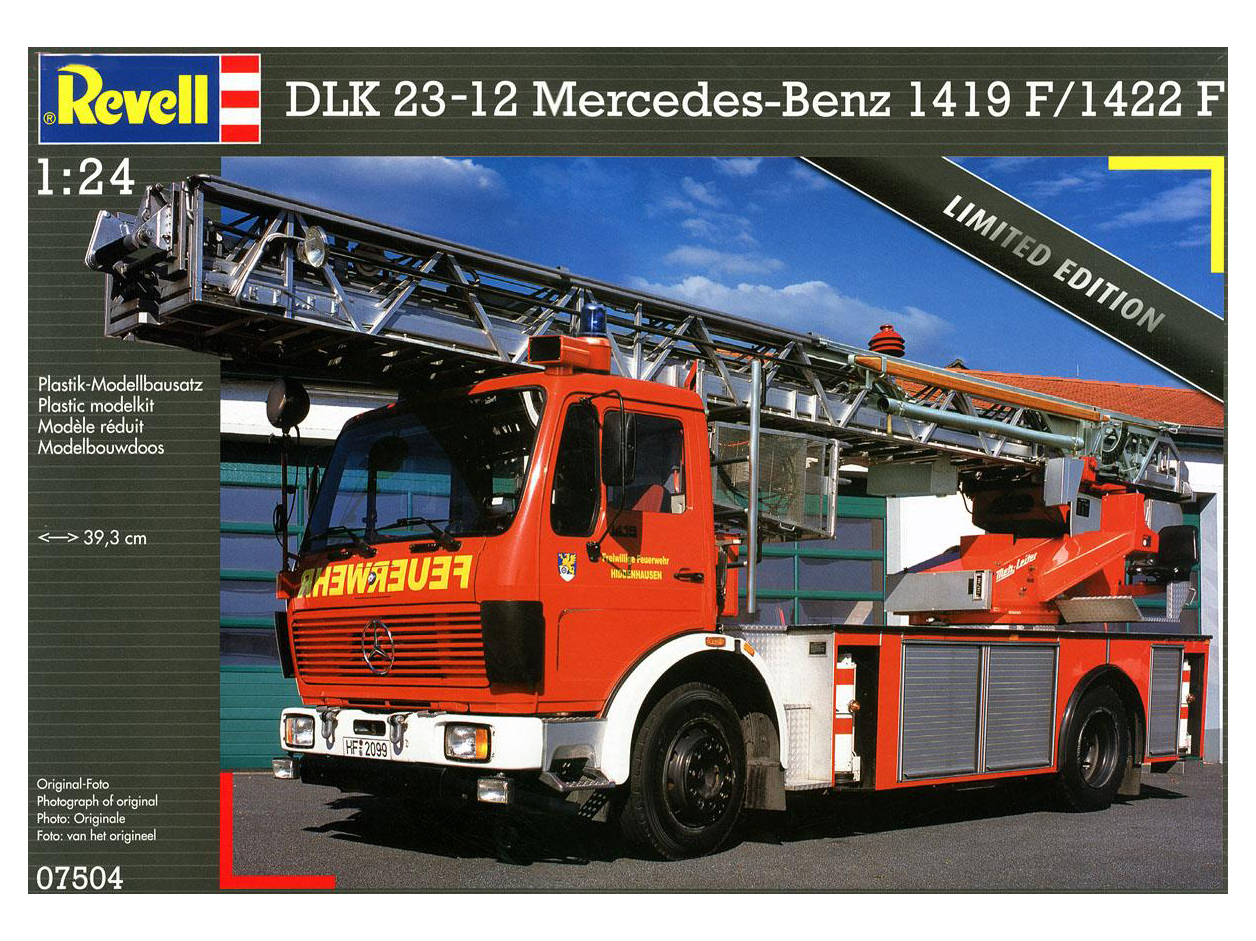 07504 Revell Пожарная машина DLK 23-12 Mercedes-Benz 1419/1422 Limited  Edition (1:24) купить сборную модель в интернет-магазине Моделист -  Доставка по всей России