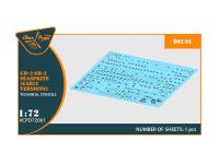 CPD72001 Clear Prop Декали для модели Kaman UH-2A (HU2K-1)/UH-2B/SH-2D Seasprite (1:72)