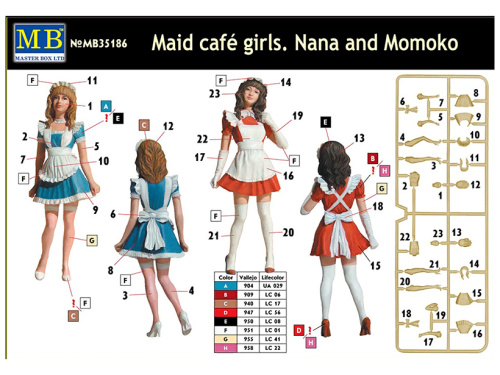 35186 Master Box Девушки в стиле "мэйдо-кафе". Нана и Момоко (1:35)