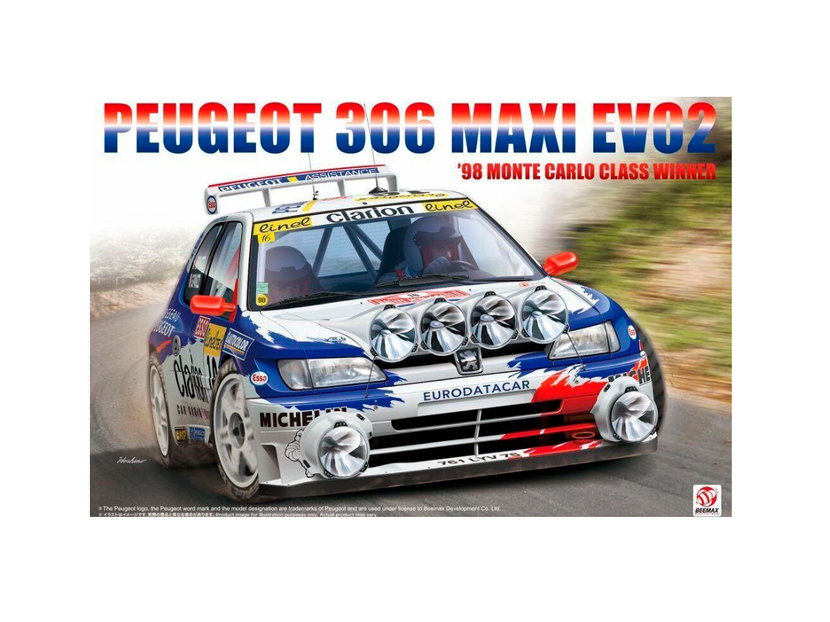 24026 Beemax Model Kits автомобиль Peugeot 306 Maxi EVO2 Montecarlo 1999  (1:24) купить сборную модель в интернет-магазине Моделист - Доставка по  всей России