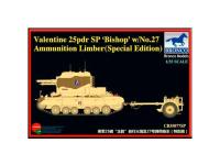CB35077SP Bronco Гаубица Valentine 25pdr SP ‘Bishop’ с No.27 Ammunition Limber (Special Edition) (1: