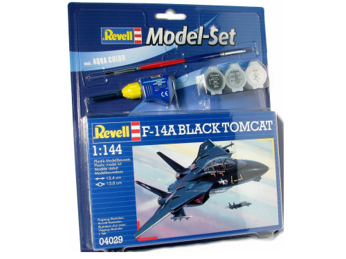 64029 Revell Подарочный набор. Истребитель-перехватчик F-14A Black Tomcat (1:144)