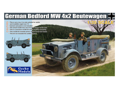 35GM0032 Gecko Models Немецкий армейский внедорожник Bedford MW 4x2 Beutewagen (1:35)