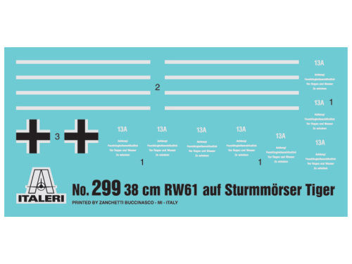 0299 Italeri САУ 38cm RW61 auf Sturmmorser Tiger (1:35)