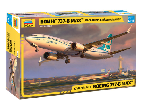 7026 Звезда Пассажирский авиалайнер Боинг 737-8 MAX ™ (1:144)
