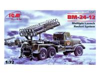 72591 ICM БM-24-12, реактивная система залпового огня на базе Зил-157 (1:72)
