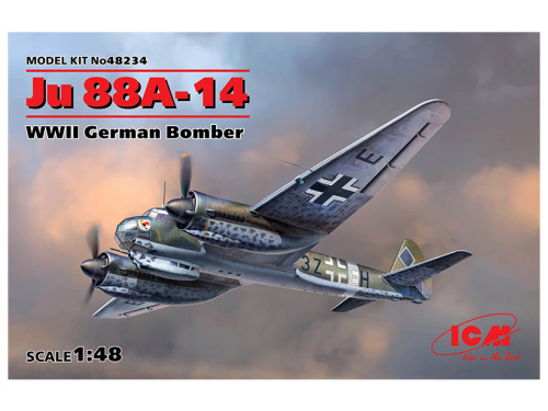 48234 ICM Ju 88A-14, Германский бомбардировщик ІІ МВ (1:48)