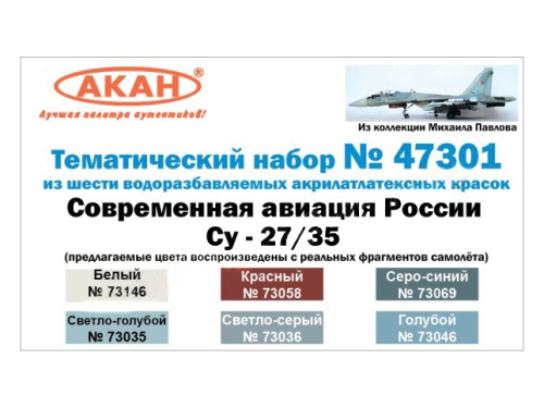 47301 АКАН Набор: Современная авиация России: Су-27. (6 шт.)