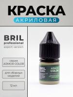 Краска акриловая BRIL Professional Armor Color, Тростниково-зелёный, 12 мл.