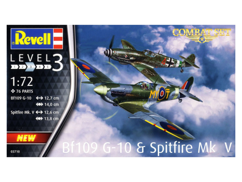 03710 Revell Набор: Истребитель Bf109G-10 и Спитфайр Mk.V (1:72)