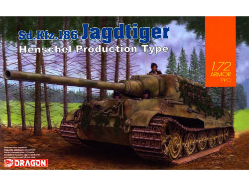 7563 Dragon Немецкая САУ Sd. Kfz. 186 Jagdtiger Henschel Production Type (1:72)
