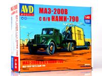 7060 AVD Models Автомобиль МАЗ-200В с п/п НАМИ-790 (1:43)