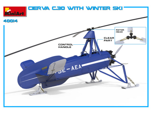 41014 MiniArt Атожир Cierva C.30 с зимнеми лыжами (1:35)