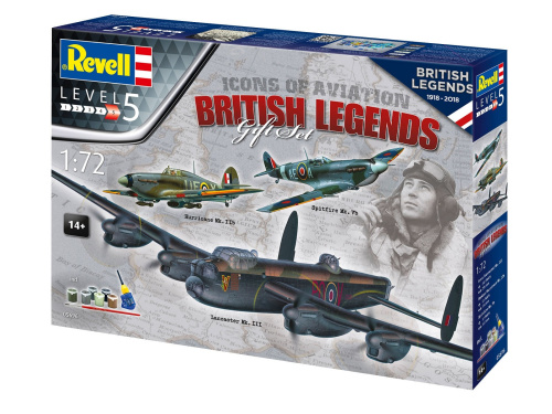 05696 Revell Подарочный набор -  British Legends (три самолета) (1:72)