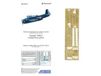 072075 Фототравление Микродизайн Grumman TBM-3 Avenger (Hobby Boss) посадочные щитки (1:72)