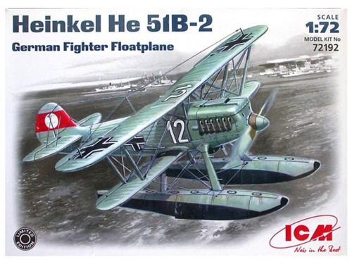 72192 ICM Хейнкель He-51B-2, германский истребитель-гидроплан (1:72)