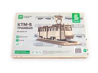 Конструктор из дерева. Трамвай КТМ-5, 1:43. Baumi 12111