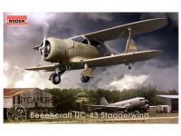 Rod442 Roden Американский многоцелевой самолет Beechcraft UC-43 Staggerwing (1:48)