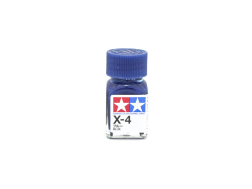 X-4 Blue gloss, enamel paint 10 ml. (Синий глянцевый) Tamiya 80004