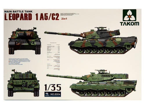 2004 Takom Основной боевой танк Leopard 1 A5/C2 (2 в 1), 1:35