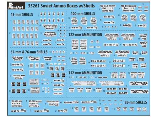 35261 MiniArt Советские снаряды с ящиками (1:35)