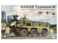 2173 Takom Российский бронеавтомобиль KAMAZ Typhoon-K w/RP-377VM1&Arbalet-DM RCWS module 2in1 (1:35)