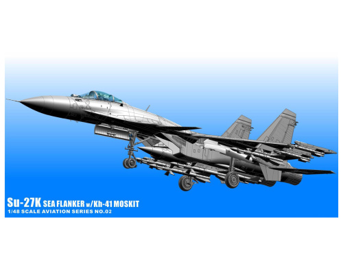 8002 MiniBase Палубный истребитель Су-27К Sea Flankerс ракетой КХ-41 "Москит" (1:48)