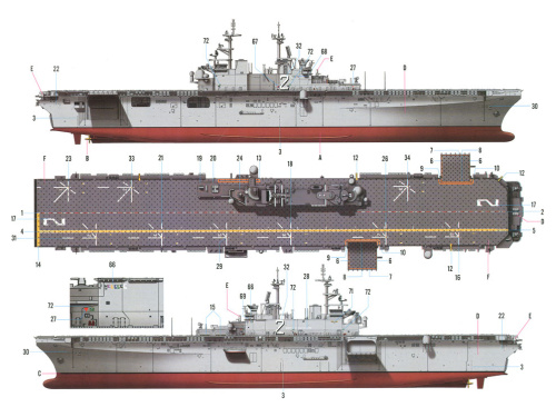 83403 HobbyBoss Десантное судно USS Essex LHD-2 (1:700)