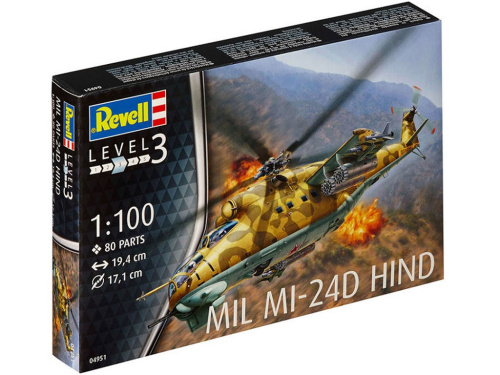 04951 Revell Ударный вертолет - Mi-24D Hind (1:100)