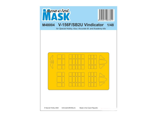 M48004 Special Hobby Комплект окрасочных масок для V-156F/SB2U Vindicator (1:48)
