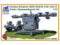 CB35103 Bronco Немецкий артиллерийский дальномер KDO Mod.40 на прицепе Sd.Anh. 52 (1:35)