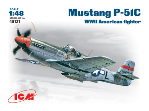 48121 ICM Мустанг P-51 C, американский истребитель ІІ Мировой войны (1:48)