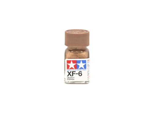 XF-6 Copper metallic, enamel paint 10 ml. (Медь металлик, краска эмалевая 10 мл.) Tamiya 80306