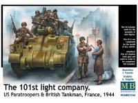 35164 Master Box 101-я рота. Американские десантники и британские танкисты, Франция, 1944 г. (1:35)