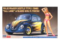 52245 Hasegawa Автомобиль Volkswagen Beetle (1966) с миниатюрой блондинки (1:24)