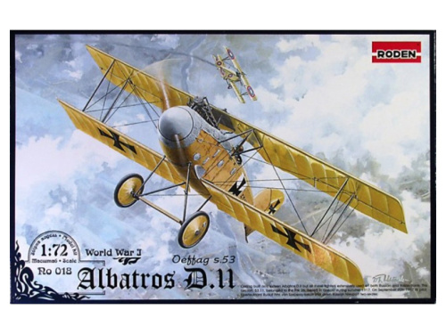 Rod018 Roden Немецкий истребитель-биплан Albatros D.II (1:72)