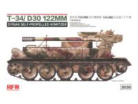 RM-5030 RFM Сирийская самоходная гаубица D30 122 мм. На базе T-34 (1:35)