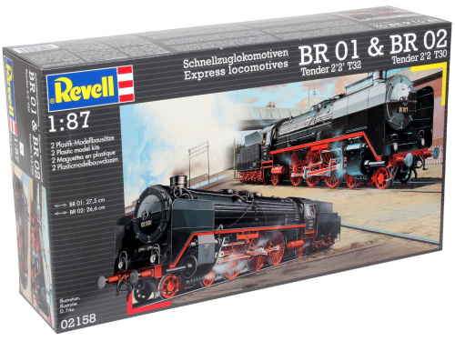02158 Revell Express locomotives BR 01 Tender 2`2`T32 & BR 02 Tender 2`2 T30 (1:87)