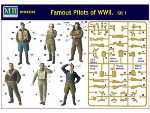 3201 Master Box Известные пилоты периода Второй Мировой войны (1:32)