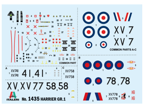 1435 Italeri Самолёт Hawker Harrier GR. 1 (1:72)