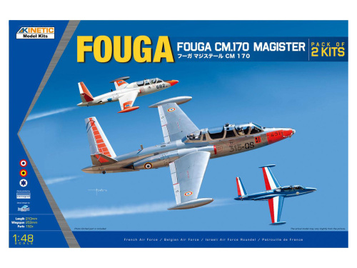 K48051 Kinetic Учебно-боевой самолет Fouga CM.170 Magister (2в1) (1:48)