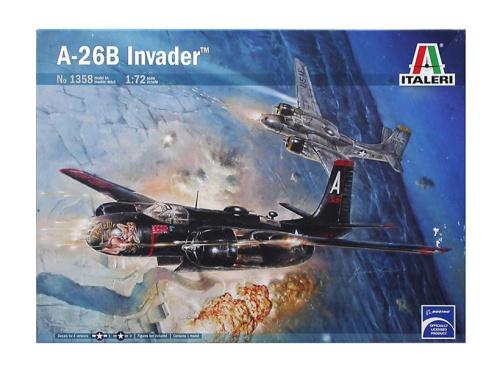 1358 Italeri Американский двухмоторный бомбардировщик-штурмовик Douglas A-26 Invader (1:72)