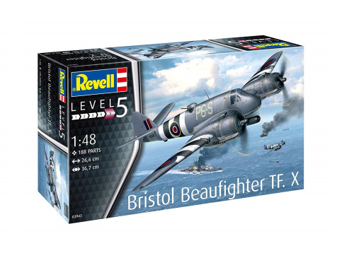 03943 Revell Британский двухместный тяжелый истребитель Bristol Beaufighter TF. X (1:48)